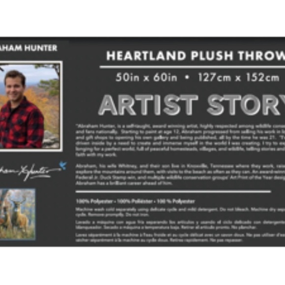 2 Deer Everwild Plush Throw Blanket. - Picture 7 of 7